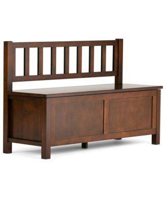 Simpli Home - Artisan Storage Bench, Quick Ship