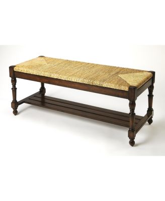 Butler - Ravello Woven Wicker Bench, Quick Ship
