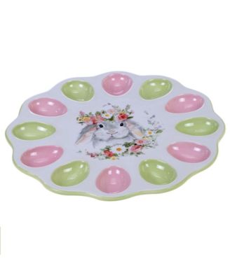 Certified International - Sweet Bunny 3-D Egg Plate