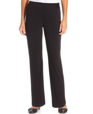 NY Collection - Petite Pants, Pull-On Straight-Leg