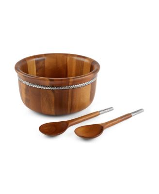 Nambe Salad Bowl With Servers image