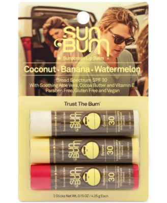 Sun Bum - 3-Pc. Original SPF 30 Sunscreen Lip Balm Set