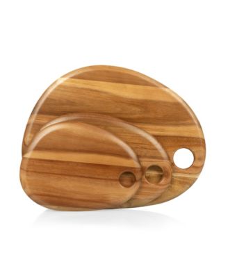 Set of 3 Pebble Shaped Acacia Serving Boards image
