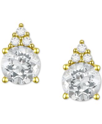 Macy's - Gemstone & Diamond Accent Stud Earrings