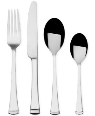 Macy's - Pfaltzgraff Conley 34-Pc. Flatware Set, Service for 8