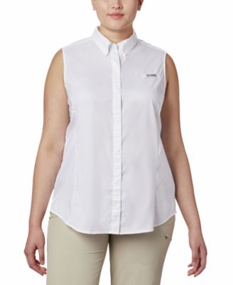 Columbia - Plus Size Tamiami Button-Front Sleeveless Top