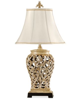 StyleCraft Home Collection - Open-Lace Scroll Table Lamp