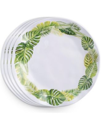 Melamine Palm 10.5" Dinner Plates, Set of 4 image