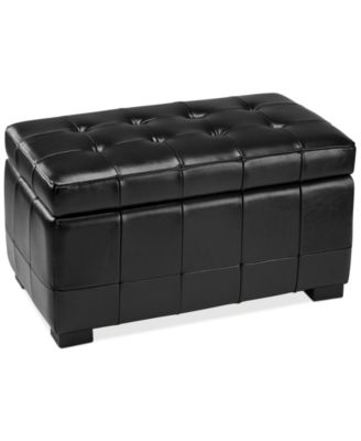 Safavieh - Benson Leather Storage Ottomans for just $9.95