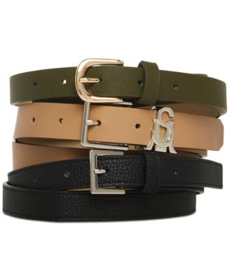 Steve Madden - Women's 3-Pk. Faux-Leather Belts