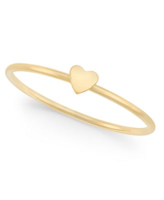 Lola Ade - 14k Gold-Plated Heart Accent Stack Ring