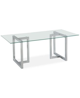 Furniture - Emila 78" Rectangle Glass Mix and Match Dining Table