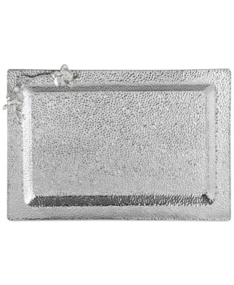 White Orchid Large Glass Tray image