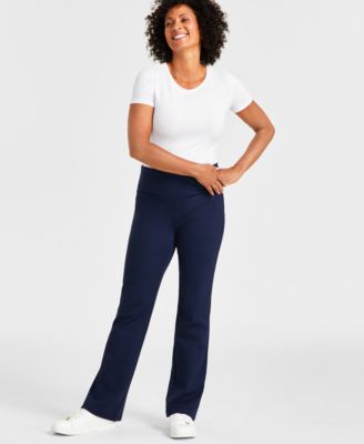 Style & Co - Petite High-Rise Pull-On Bootcut Ponte Pants