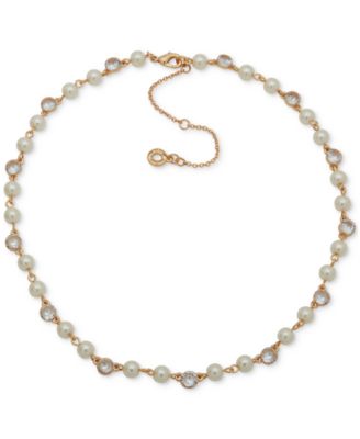 Anne Klein - Silver-Tone Collar Necklace, 16" + 3" extender