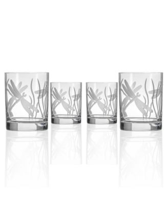 Dragonfly Double Old Fashioned Glass 13oz - Set of 4 Glasses image