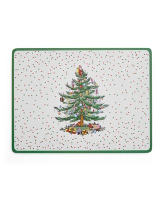 Christmas Tree Polka Dot Large Placemats, Set of 4 image