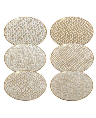Mosaic Canape Plates, Set of 6 image