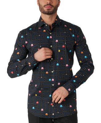 OppoSuits - Men's Long-Sleeve Pac-Man Graphic Shirt