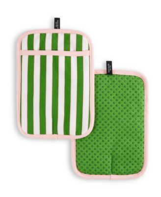 Botanical Stripe Pot Holder 2-Pack Set, 7" x 10" image