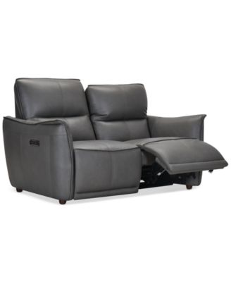 Polner 63" Leather Power Motion Loveseat, Created for Macy's image