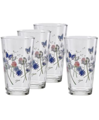 Breezy Floral Tapered Cooler Glasses, Set of 4 image