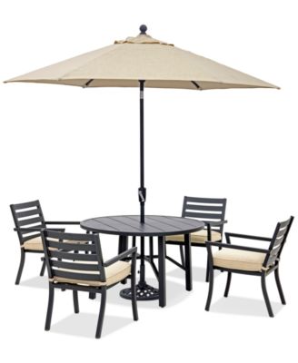 Astaire Outdoor 5-pc Dining Set (48" round table + 4 dining chairs), Created for Macy's image