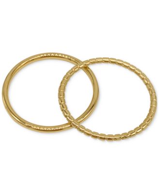 ADORNIA - Gold-Tone Water-Resistant Stacking Ring Set