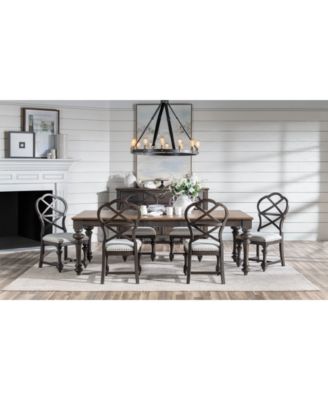 Macy's - Mandeville 7 Pc. Dining Set (Rectangular Table & 6 X-Back Chairs)