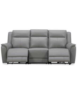 Addyson 88" 3-Pc. Leather Sofa with 2 Zero Gravity Recliners with Power Headrests & 1 Armless Chair, Created for Macy's image