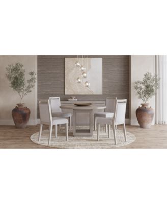 Macy's - Tivie 5pc Dining Set (Round Table + 4 Dining Chairs)