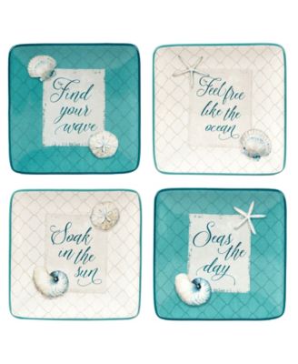 Ocean View Canape Plates, Set of 4 image