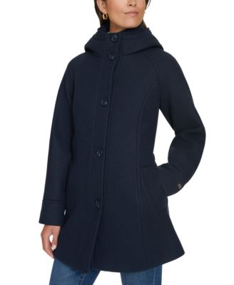 Tommy Hilfiger - Women's Hooded Button-Front Coat