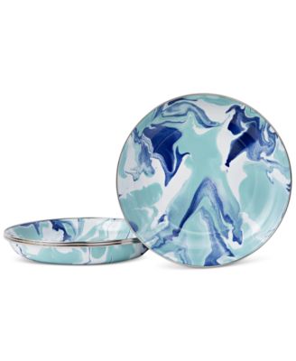 Lagoon Enameled Steel Pasta Plates, Set of 4 image