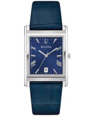Bulova - Women's Sutton Blue Leather Strap Watch 29mm