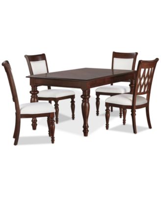 Macy's - Daria 5 Pc. Dining Set (Rectangular Table & 4 Upholstered Side Chairs)