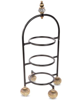 MacKenzie-Childs - Iron & Brass Plate Stand - Small
