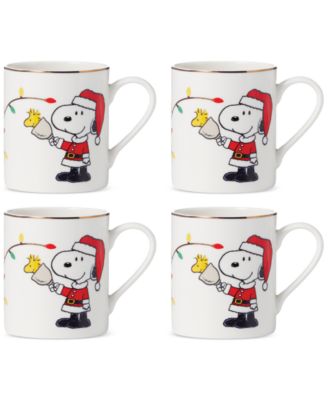 Snoopy & Woodstock Christmas Mugs, Set of 4  image