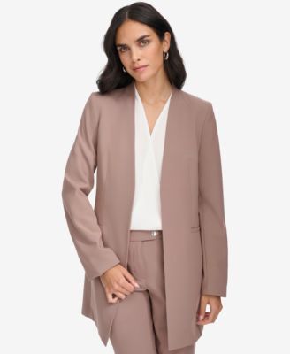 Calvin Klein - Women's Roll Sleeve Open Front Blazer