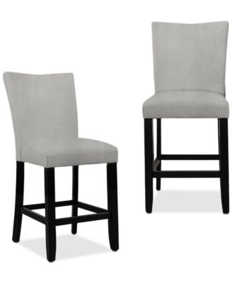 Kellet 2 Pc. Velvet Counter Height Chair Set, Created for Macy's image