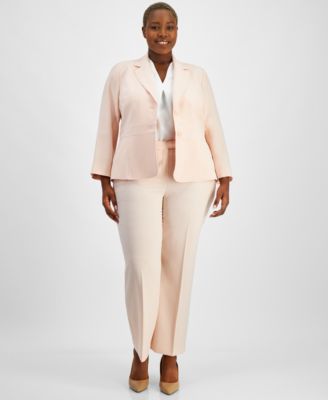 Le Suit - Plus Size Two-Button Jacket & Pant Suit
