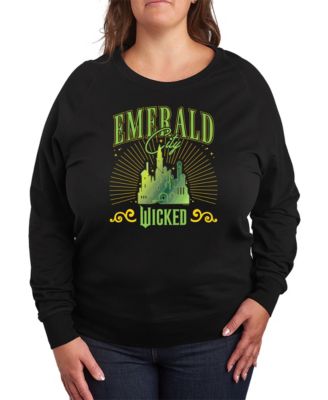 Hybrid Apparel - Plus Size Wicked Emerald City Graphic Pullover T-Shirt