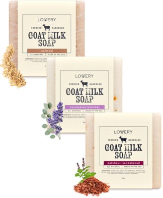 Lovery - 3-Pc. Goat Milk Soap Bars Set