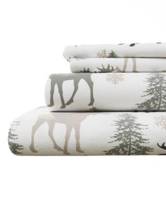 Ultra-Soft Turkish Cotton Flannel Christmas Print Sheet Set image