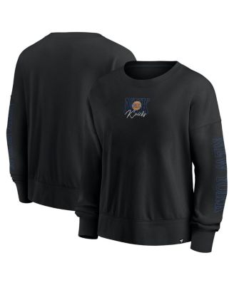 Fanatics - Black New York Knicks Oversized Game Day Pullover Sweatshirt