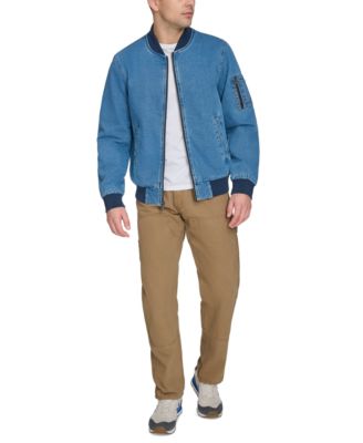Levi's - Men's Flight Full-Zip Denim Bomber Jacket