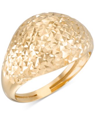 Macy's - Diamond-Cut Textured Ring in 10k Yellow Gold