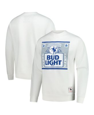 Mitchell & Ness - Men's x Bud Light White Indianapolis Colts The Crest Pullover Sweatshirt