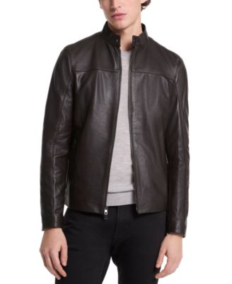 Michael Kors - Men's Leather Racer Jacket