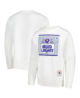 Mitchell & Ness - Men's x Bud Light White Denver Broncos The Crest Pullover Sweatshirt